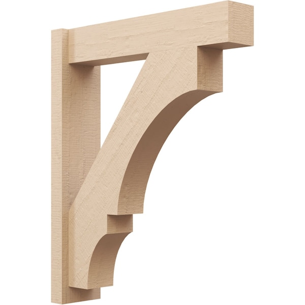 Ekena Millwork 6-in W x 26-in D x 32-in H Balboa Block Rough Cedar Woodgrain TimberThane Outlooker, Primed Tan OUTUR060X26X32BOA44RCPR - main